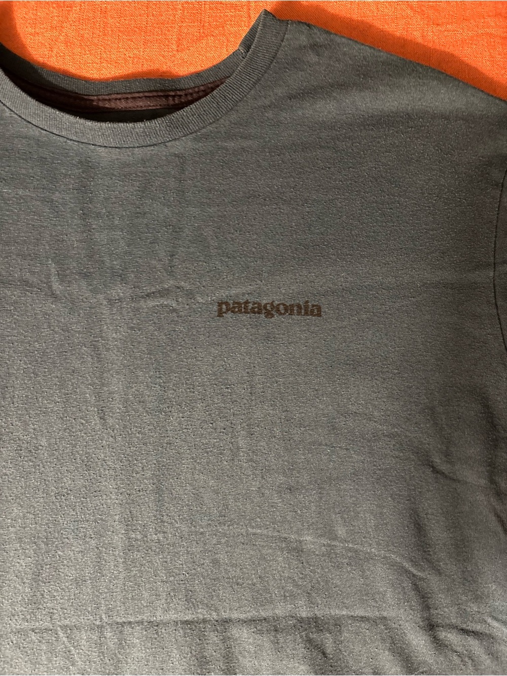 Patagonia Navy Tee with Multicolor Mountain Logo - Picture 4 of 5